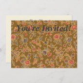 Invitation Chintz Fleur Classique Joli Design Floral Doux (Devant / Derrière)