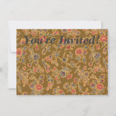 Invitation Chintz Fleur Classique Joli Design Floral Doux (Devant)
