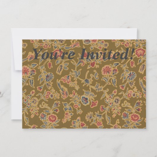 Invitation Chintz Fleur Classique Joli Design Floral Doux (Devant)