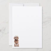 Invitation Chiographie de mariage de chiot Cavapoo marron (Dos)