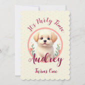 Invitation Chiot adorable (Devant)