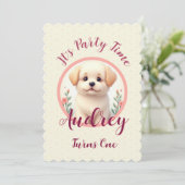 Invitation Chiot adorable (Debout devant)