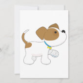 Invitation Chiot blessé avec patte bandée (Devant)