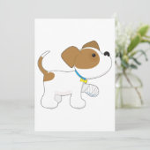 Invitation Chiot blessé avec patte bandée (Debout devant)