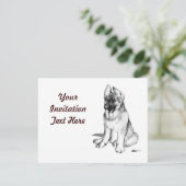 Invitation Chiot de berger allemand (Debout devant)