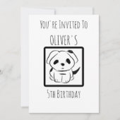 Invitation Chiot de la 5e fête d'anniversaire d'Oliver (Devant)