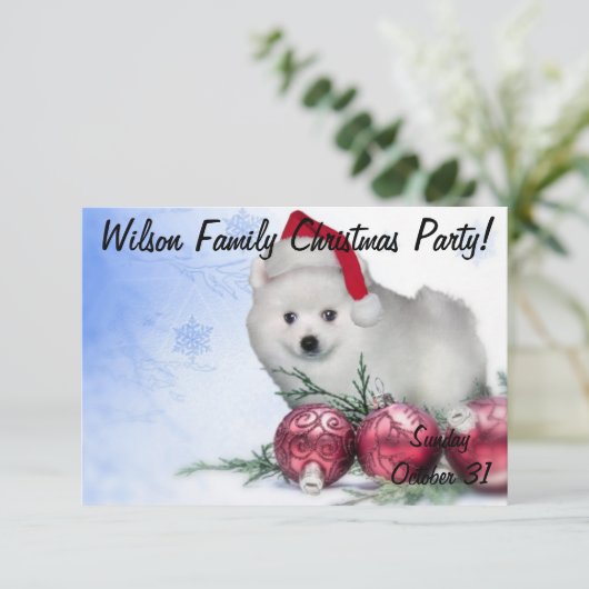 Invitation Chiot de Noël Eskimo (Debout devant)