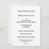 Invitation Chiot gris mignon de Pitbull sur le motif de (Dos)