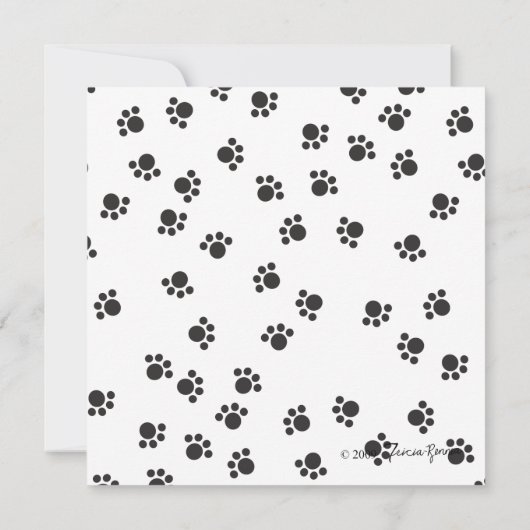 Invitation Chiot mignon avec os (Dos)