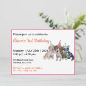 Invitation Chiot pur | Chiens Thème Garçon Première fête d'an (Debout devant)