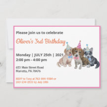 Chiot pur | Chiens Thème Garçon Première fête d'an