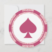 Invitation Chip de poker de nuit pour dames Parties scintilla (Dos)