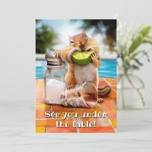 Invitation Chipmunk à la chaux (Debout devant)