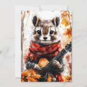 Invitation Chipmunk Guitare (Dos)