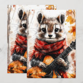 Invitation Chipmunk Guitare (Devant / Derrière)