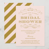 INVITATION CHIQUE DE FÊTE DE LA MARIÉE DE LA (Devant / Derrière)