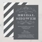 INVITATION CHIQUE DE FÊTE DE LA MARIÉE DE LA (Devant / Derrière)
