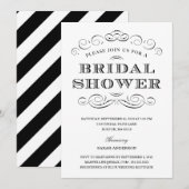 INVITATION CHIQUE DE FÊTE DE LA MARIÉE DE LA (Devant / Derrière)