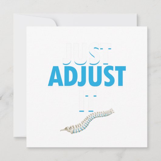 Invitation Chiropraticien Drôle Ajustez-le Simplement Médecin (Devant)