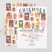 Invitation Chismosa Social Club Gossip & Anniversaire Filles  (Devant / Derrière)