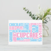 Invitation chitChat de cupcak (Debout devant)