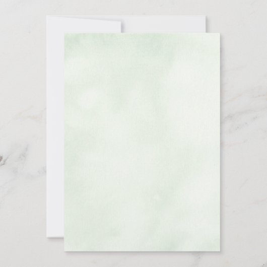 Invitation Chloe Simple Elegant Vert Mariage chrétien (Dos)