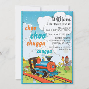 Invitation Cho Choo Train Kids Jote Train Ticket Anniversaire