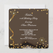 Invitation Choc Gold Brown Noir hauts talons fête d'anniversa (Dos)