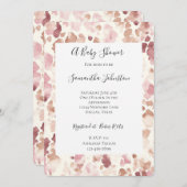 Invitation Chocolat à crème rose Baby shower léopard Brown (Devant / Derrière)