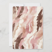 Invitation Chocolat à la crème rose Baby shower Abstrait Brow (Dos)