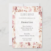 Invitation Chocolat à la crème rose Brown léopard Anniversair (Devant)