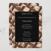 Invitation Chocolat Barre de Bonbons Anniversaire (Devant / Derrière)