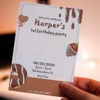 Chocolat, beigne et fraise 1er anniversaire