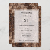 Invitation Chocolat Brown crémeux (Devant / Derrière)