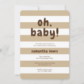 Invitation Chocolat Brown genre Baby shower neutre (Devant)