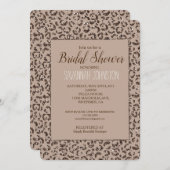 Invitation Chocolat Brown Mocha Crème Empreinte de léopard Pa (Devant / Derrière)