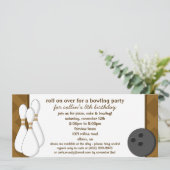 Invitation Chocolat Brown rouler sur Bowling Anniversaire (Debout devant)