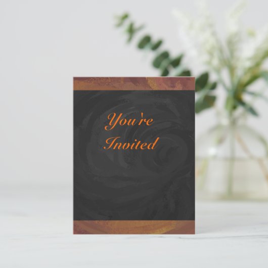 Invitation Chocolat Carmel Swirl (Debout devant)