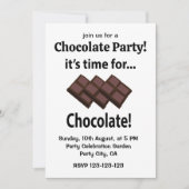 Invitation Chocolat C'est l'heure de la fête du chocolat (Devant)