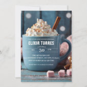 Invitation Chocolat chaud avec crème humide Baby shower confo (Devant)