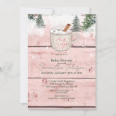 Invitation Chocolat chaud Bébé de neige Il fait froid dehors  (Devant)