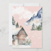 Invitation Chocolat chaud Bébé de neige Il fait froid dehors  (Dos)