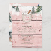 Invitation Chocolat chaud Bébé de neige Il fait froid dehors (Devant / Derrière)