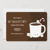 Invitation Chocolat chaud Brown Noël fête horizontale (Devant)