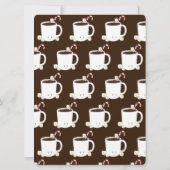 Invitation Chocolat chaud cacao blanc Brown Noël blanc (Dos)