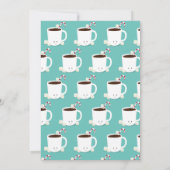 Invitation Chocolat chaud chocolat chaud Noël fête Turquoise (Dos)