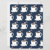 Invitation Chocolat chaud Chocolat Chocolat Bleu Blanc Noël (Dos)