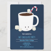 Invitation Chocolat chaud Chocolat Chocolat Bleu Blanc Noël (Devant)