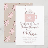 Chocolat chaud Cookies Mug Winter Girl Baby shower