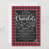 Invitation Chocolat Chaud Flocon de Neige & Carrea (Devant)
